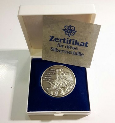  Deutschland Medaille Jacob und Wilhelm Grimm    FM-Frankfurt Feingewicht: ca. 17g Silber   