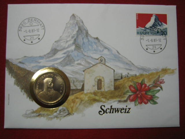  Numisbrief 5 Franken Schweiz   