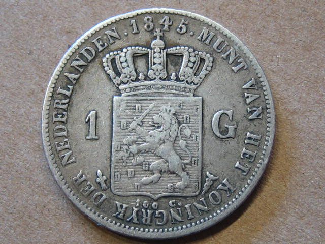  Niederlande 1 Gulden 1845   