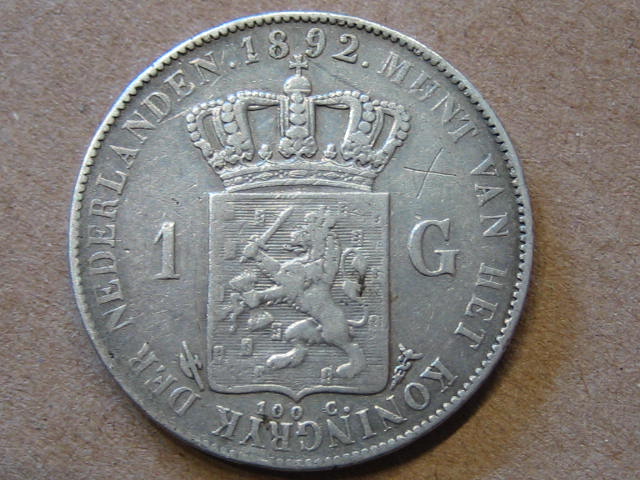  Niederlande 1 Gulden 1892   