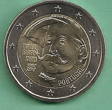  Portugal - 2 Euros 2017 Raul Brandão.   