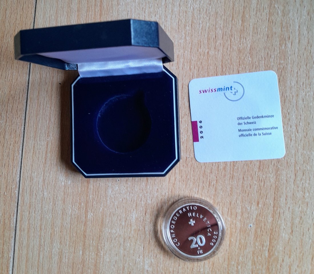  20 Franken 2006 100 Jahre Postauto PP ovp+Zert.+Etui   