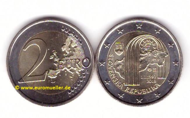 Slowakei 2 Euro Gedenkmünze 2018...Republik   