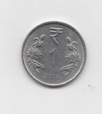  1 Rupee Indien 2013 mit Raute unter der Jahreszahl (K942)   