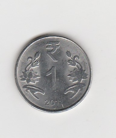  1 Rupee Indien 2011 mit Punkt unter der Jahreszahl (K946)   