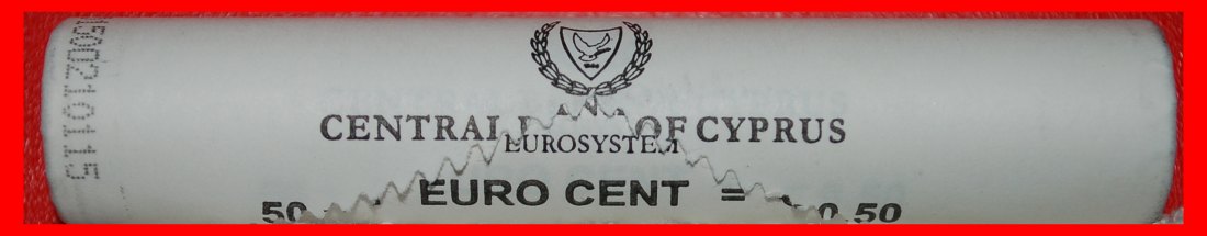  · GREECE: CYPRUS ★ 1 CENT 2015 UNC ROLL! MOUFLONS!   