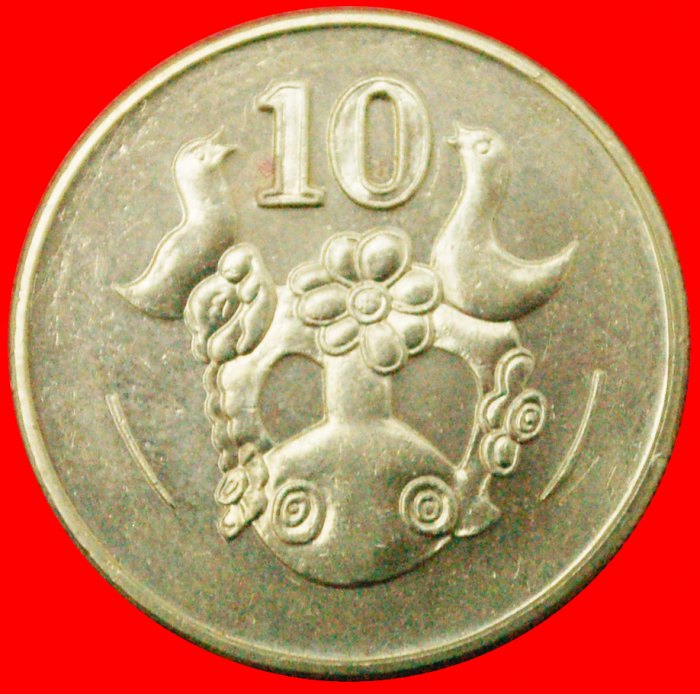 ★VASE WITH BIRDS ~ SHORT DATE★ CYPRUS 10 CENTS 2002! LOW START★NO RESERVE!