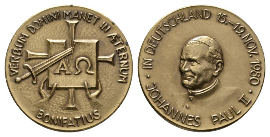  Medaille 1980, Bronze; Ø 40 mm, 26,8 g   