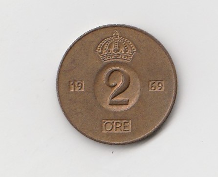  2 Öre Schweden 1969 (K995)   