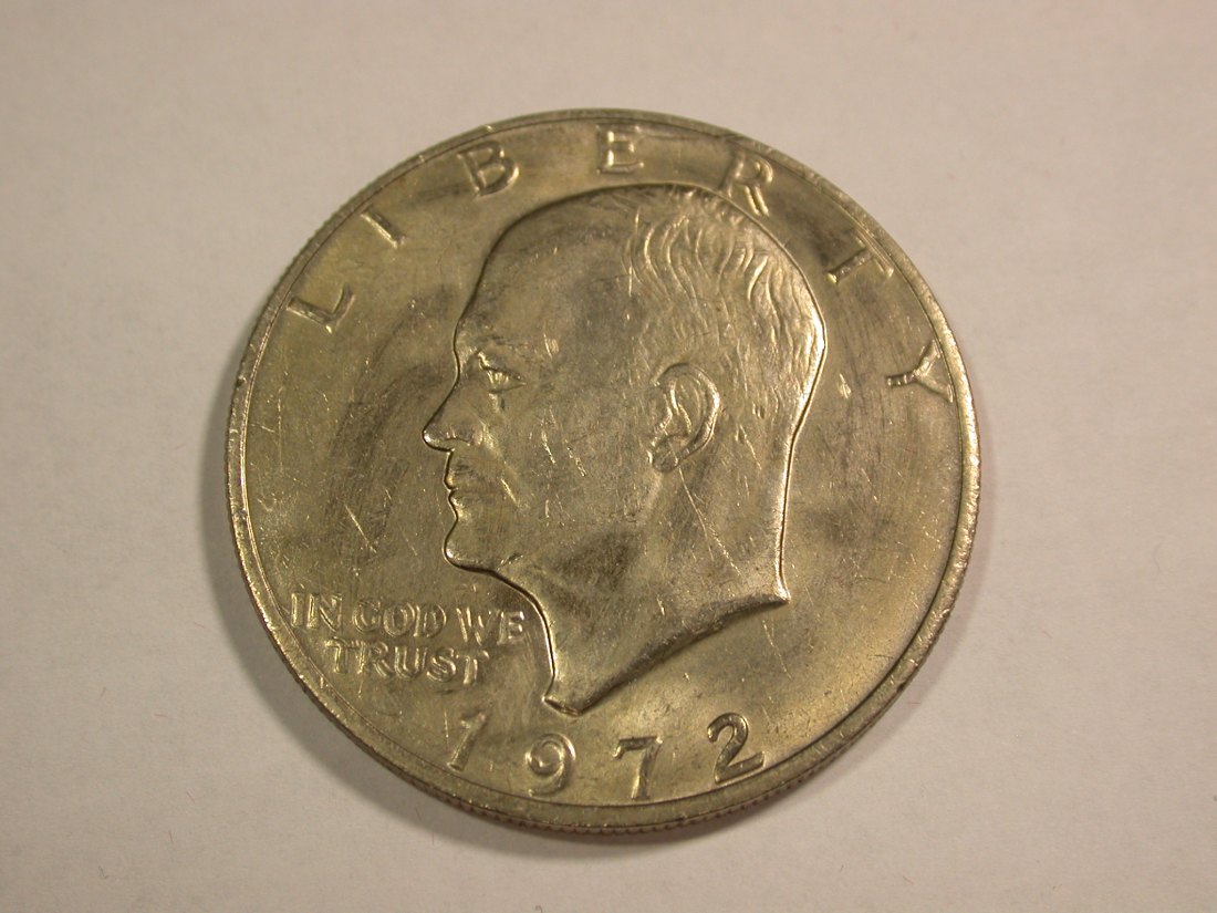  B26 USA 1 Dollar 1972 Eisenhower in vz-st  Originalbilder   