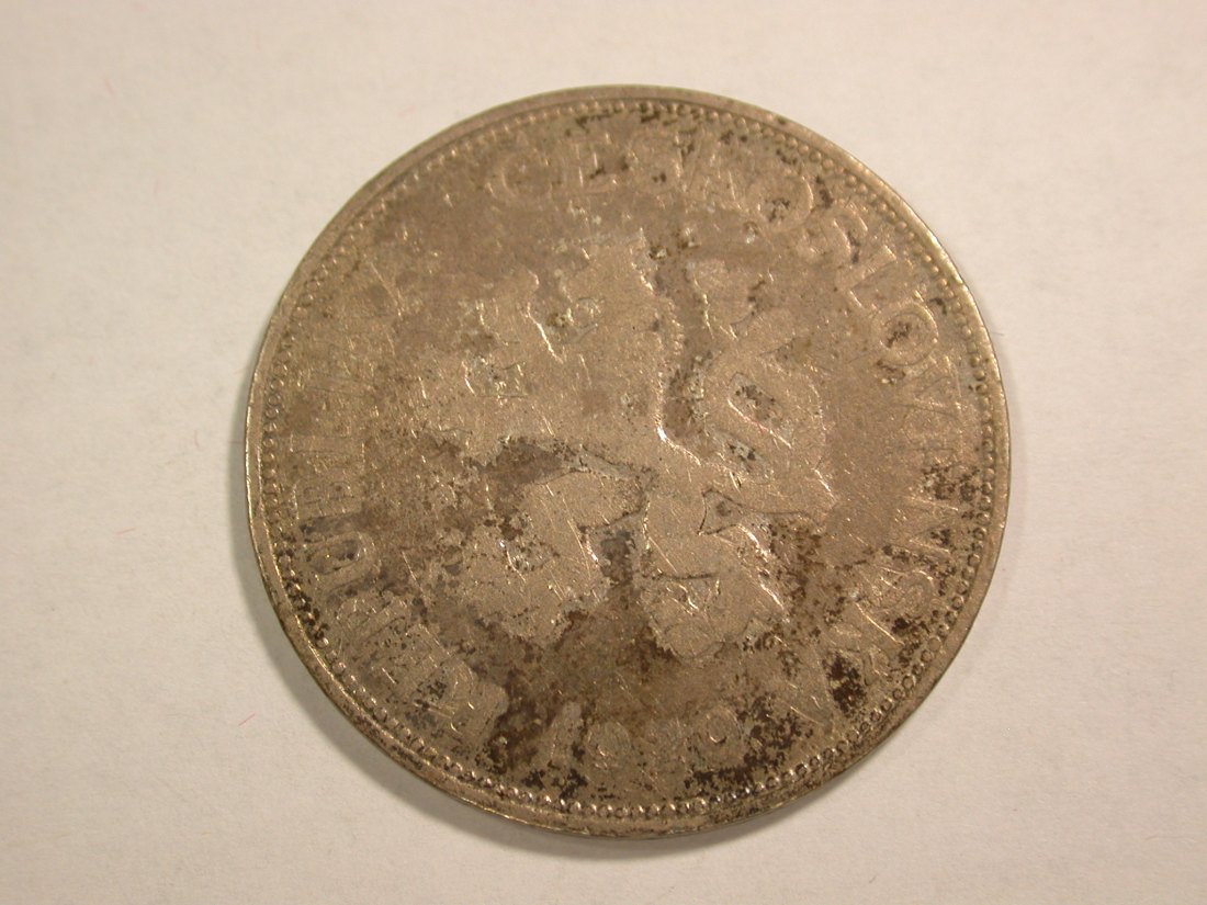  B26 CSSR  5 Kronen 1929 Silber in s-ss  Originalbilder   