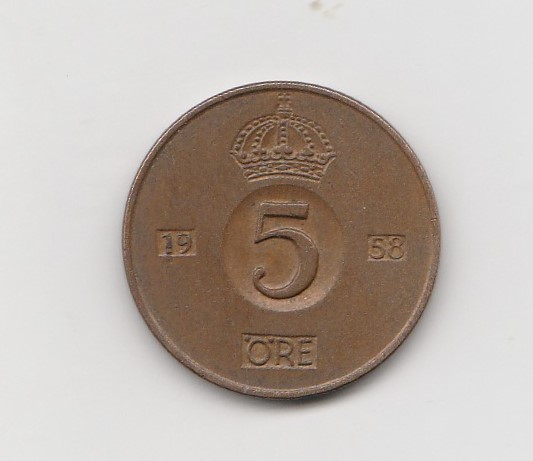  5 Öre Schweden 1958 (I034)   