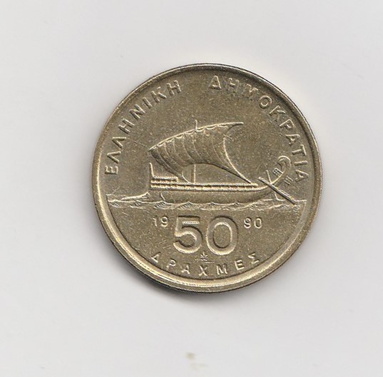  50 Drachmai Griechenland 1990  (I050)   