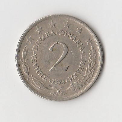  2 Dinara Jugoslavien 1973 (I053)   