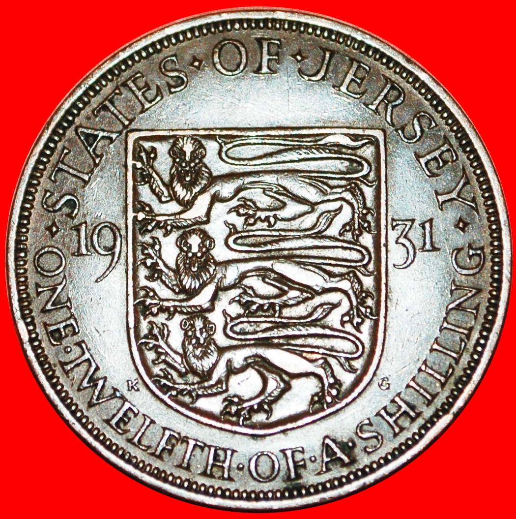  √ GROSSBRITANNIEN: JERSEY ★ 1/12 SHILLING 1931!   