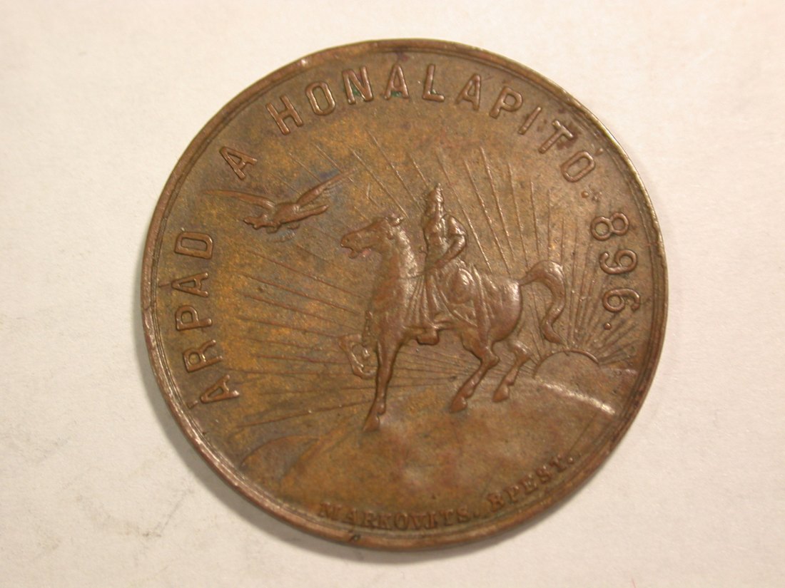 B27 Ungarn kl. Medaille 1896 Originalbilder