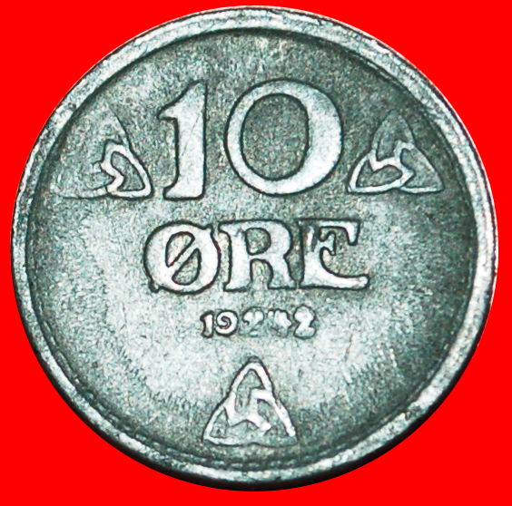 √ DEUTSCHLAND (1941-1945): NORWEGEN ★ 10 OERE 1942! Haakon VII (1905-1957)