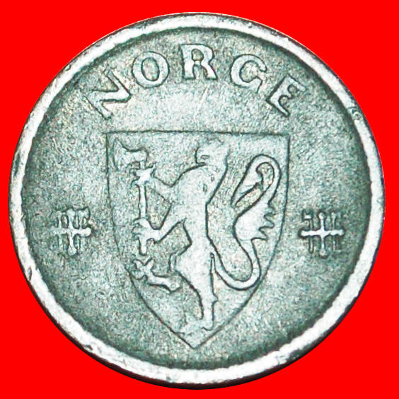  √ DEUTSCHLAND (1941-1945): NORWEGEN ★ 10 OERE 1942! Haakon VII (1905-1957)   