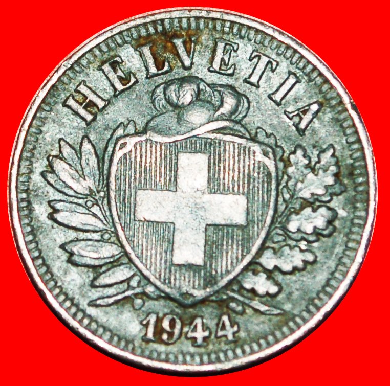  * HUT AUF DEM SCHILD: SCHWEIZ ★ 2 RAPPEN 1944B KRIEGSZEIT (1939-1945)! LOW START ★ NO RESERVE!   