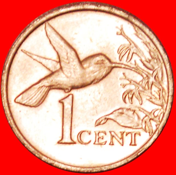  √ HUMMING-BIRD and 3 SHIPS: TRINIDAD AND TOBAGO ★ 1 CENT 1998 MINT LUSTER! LOW START ★ NO RESERVE!   