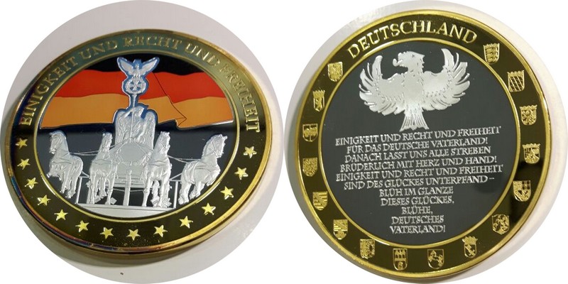  Deutschland   Medaille   Quadriga   FM-Frankfurt   Gewicht: 137g  PP   