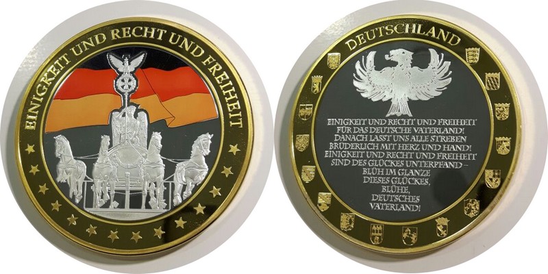  Deutschland   Medaille   Quadriga   FM-Frankfurt   Gewicht: 137g  PP   