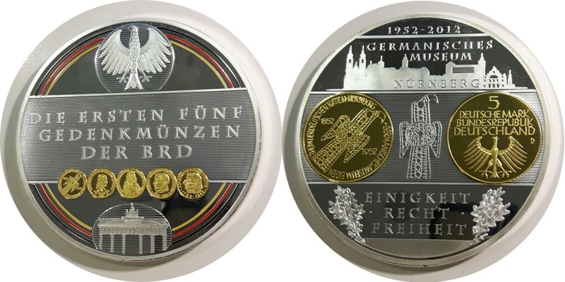  Deutschland   Medaille   Die ersten Gedenkmünzen Deutschlands   FM-Frankfurt   Gewicht: 137g  PP   