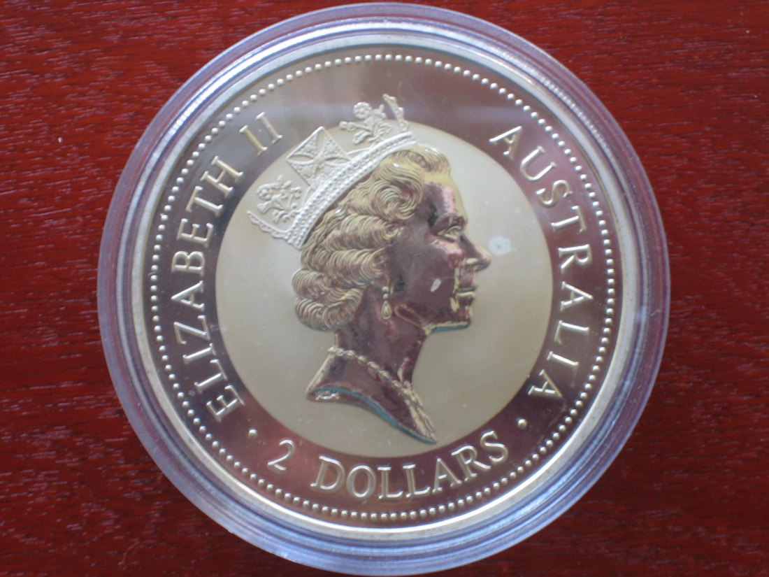  Australien 2 Dollar 1995 Kookaburra. 2 Unzen Silber.   