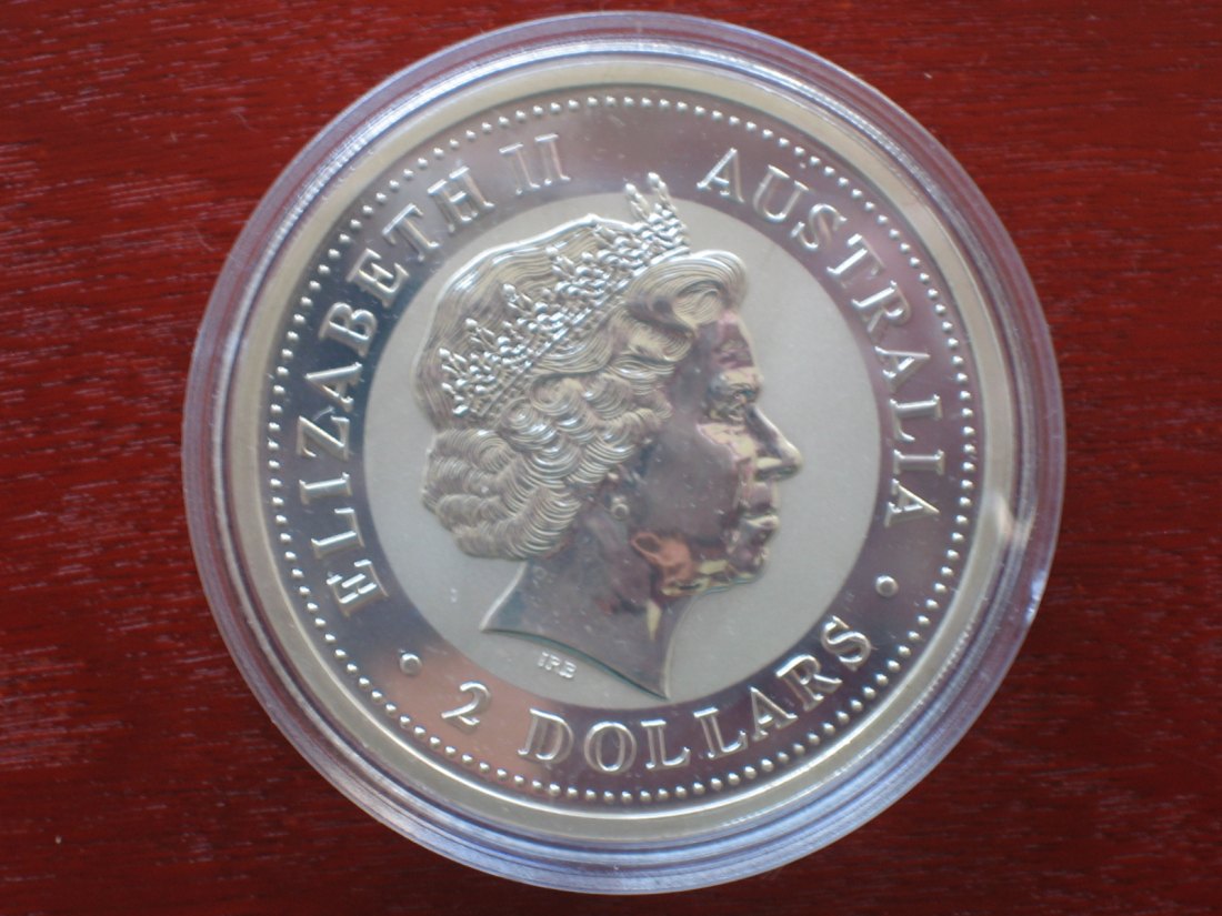  Australien 2 Dollar 1999 Kookaburra. 2 Unzen Silber.   