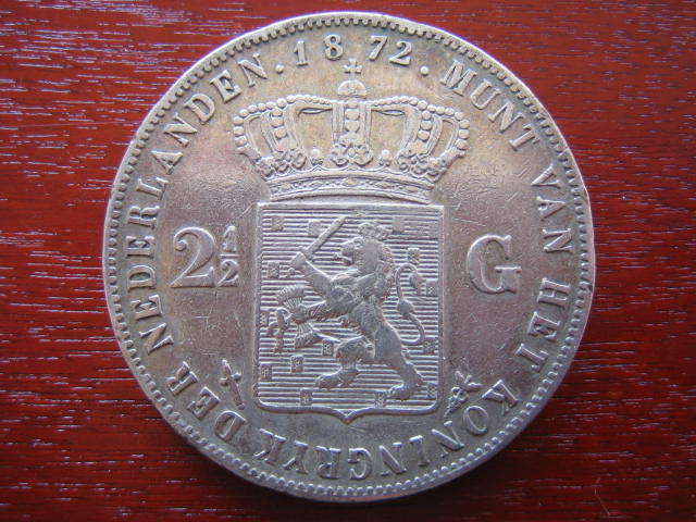  Niederlande 2 1/2 Gulden 1872 Willem III.   