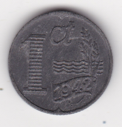  Niederlande, 1 Cent 1942, sehr schön - vorzüglich   