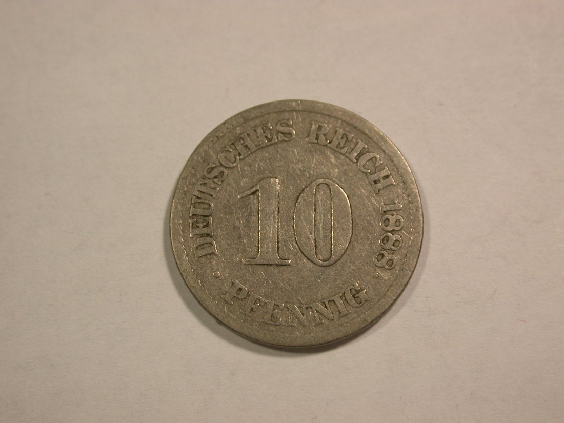 C01 KR 10 Pfennig 1888 J in f.schön Orginalbilder