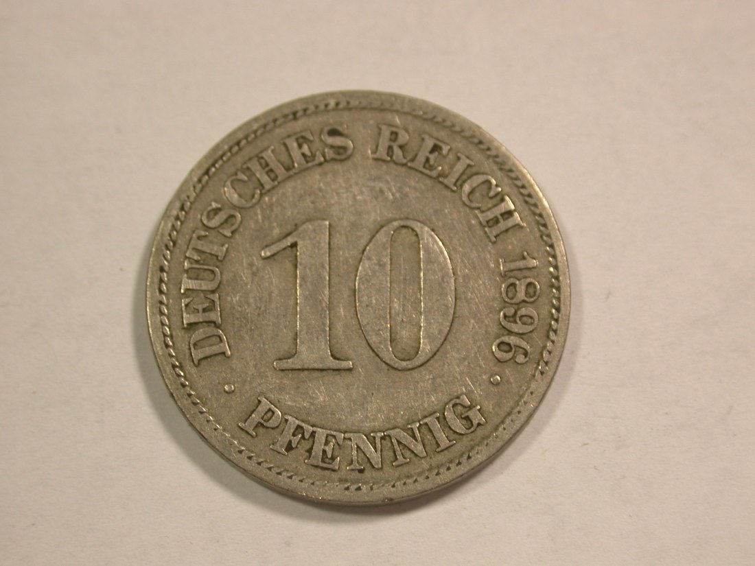 C01 KR 10 Pfennig 1896 E in f.ss Orginalbilder