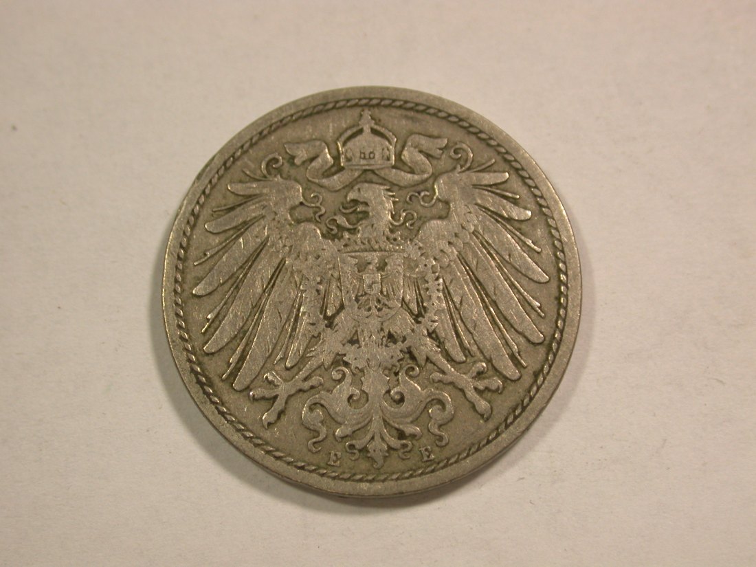  C01 KR 10 Pfennig 1896 E in f.ss  Orginalbilder   