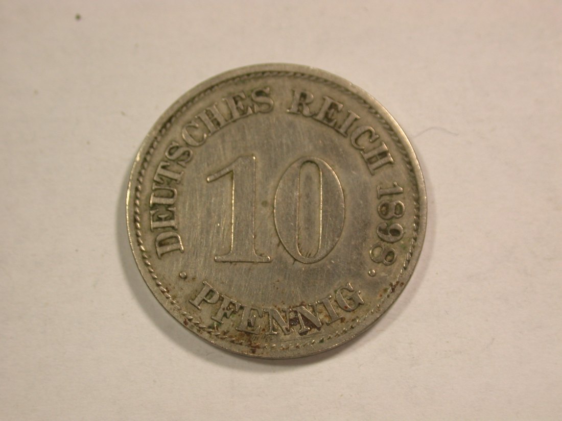 C01 KR 10 Pfennig 1898 E in ss Orginalbilder