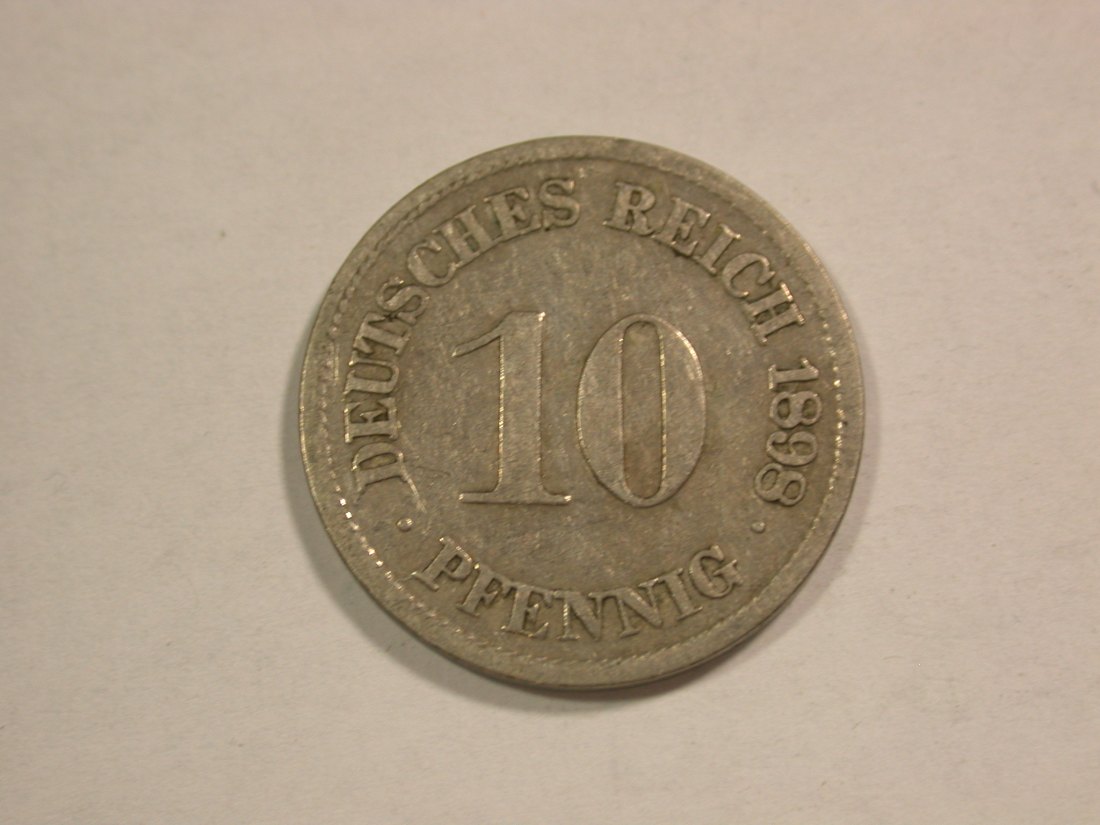 C01 KR 10 Pfennig 1898 F in f.ss Orginalbilder