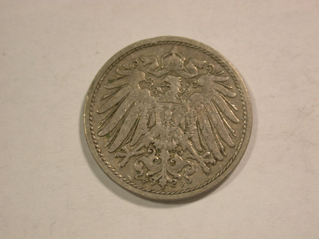  C01 KR 10 Pfennig 1898 F in f.ss  Orginalbilder   