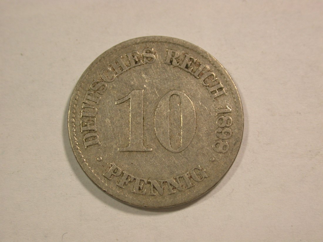 C01 KR 10 Pfennig 1898 J in f.ss Orginalbilder