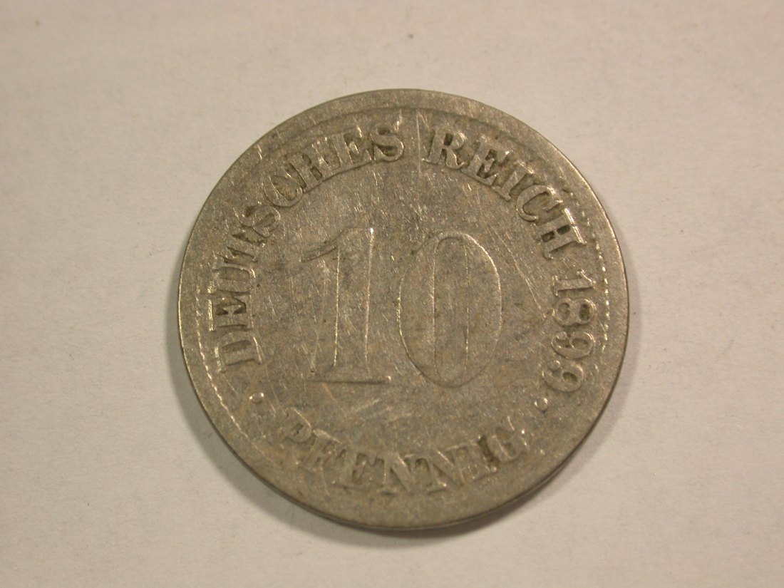 C01 KR 10 Pfennig 1899 G in s-ss Orginalbilder