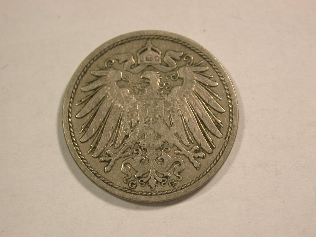  C01 KR 10 Pfennig 1901 G in f.ss  Orginalbilder   