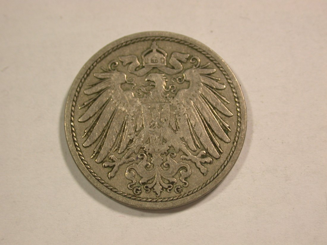  C01 KR 10 Pfennig 1901 G in f.ss  Orginalbilder   