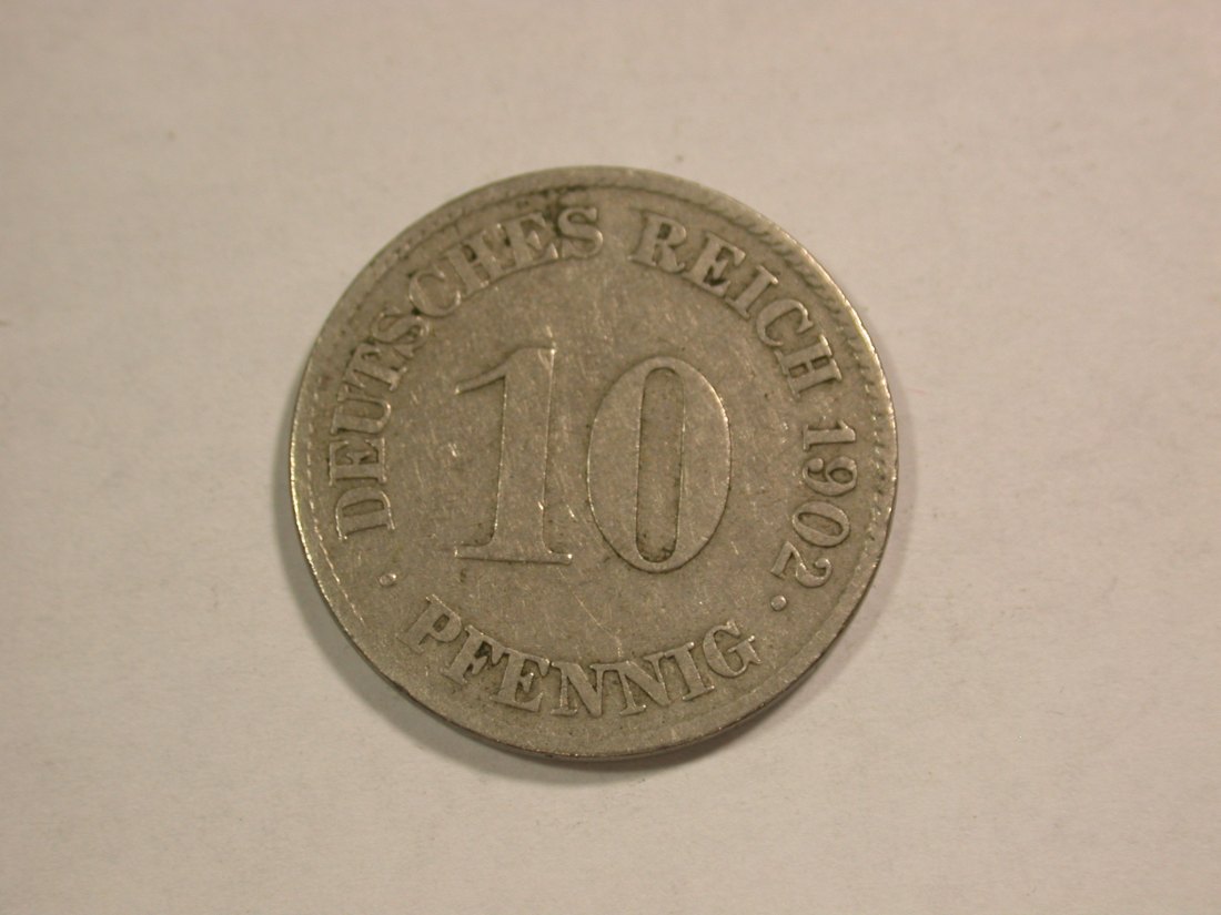 C01 KR 10 Pfennig 1902 J in ss Orginalbilder