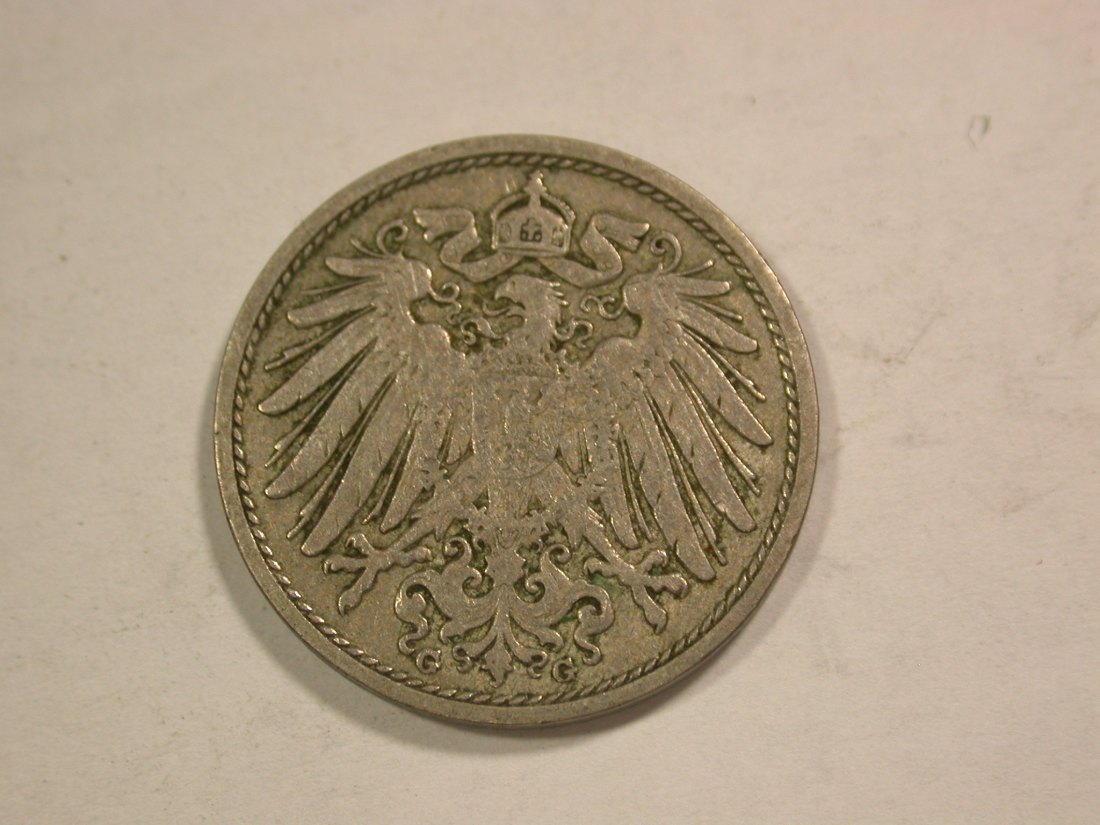  C01 KR 10 Pfennig  1905 G in sehr schön   Orginalbilder   