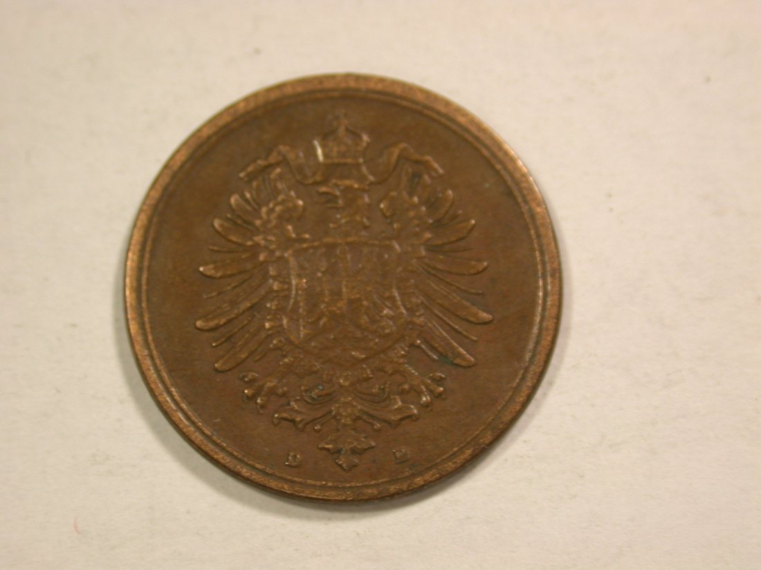 C01 KR 1 Pfennig 1889 D in ss Orginalbilder   