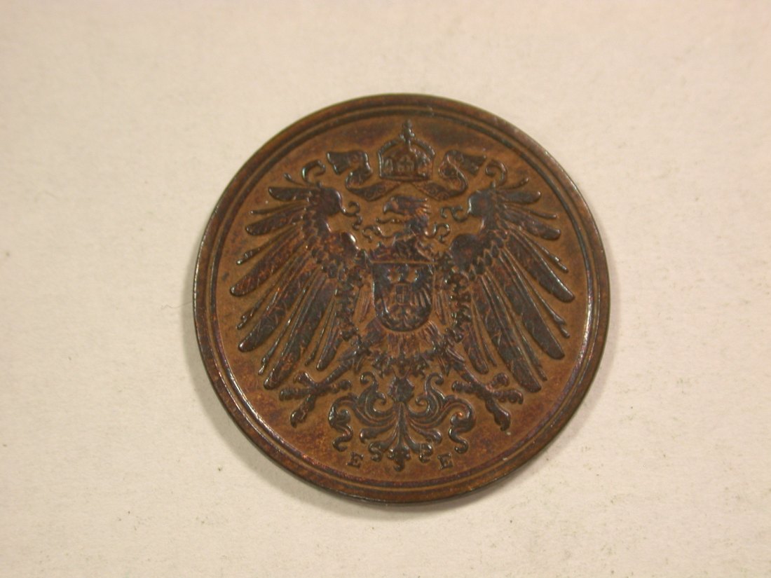  C01 KR 1 Pfennig 1900 E in ss-vz Orginalbilder   