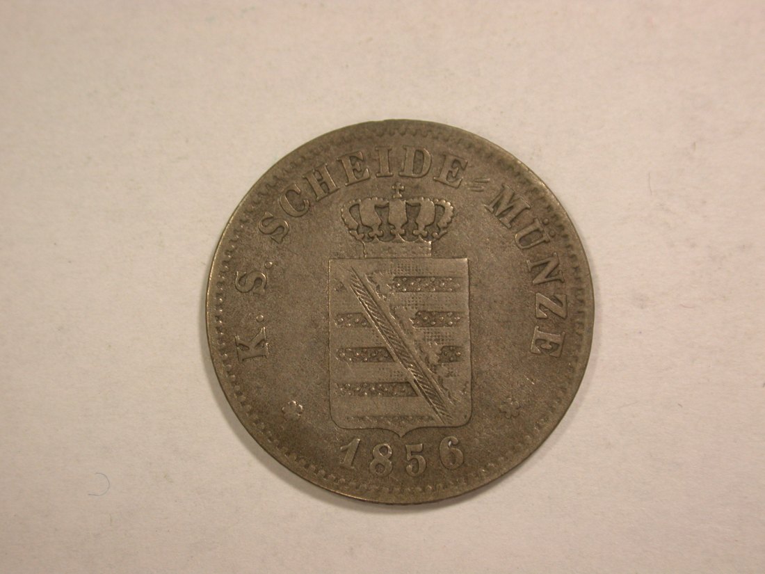  C02 Sachsen 2 Neugroschen (20 Pfennig) 1856 in ss Orginalbilder   