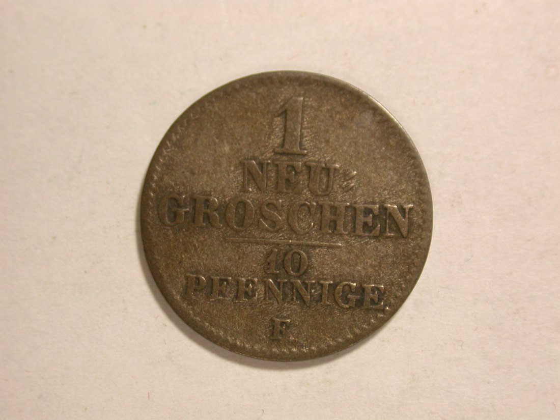  C02 Sachsen 1 Neugroschen (10 Pfennig) 1846 in ss+ Orginalbilder   