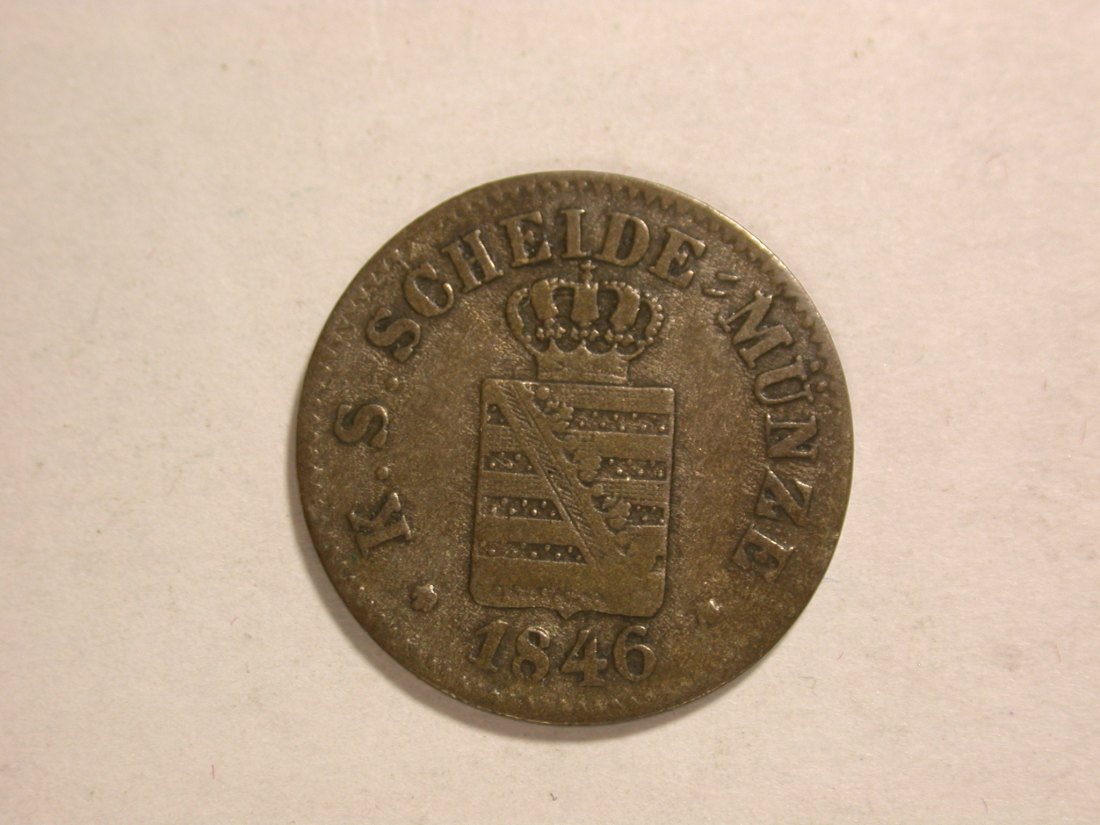  C02 Sachsen 1 Neugroschen (10 Pfennig) 1846 in ss+ Orginalbilder   