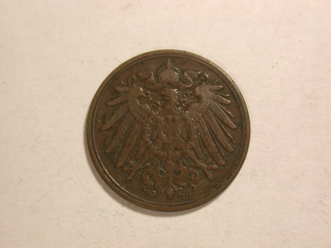  C02 KR 1 Pfennig 1904 G in ss  Orginalbilder   