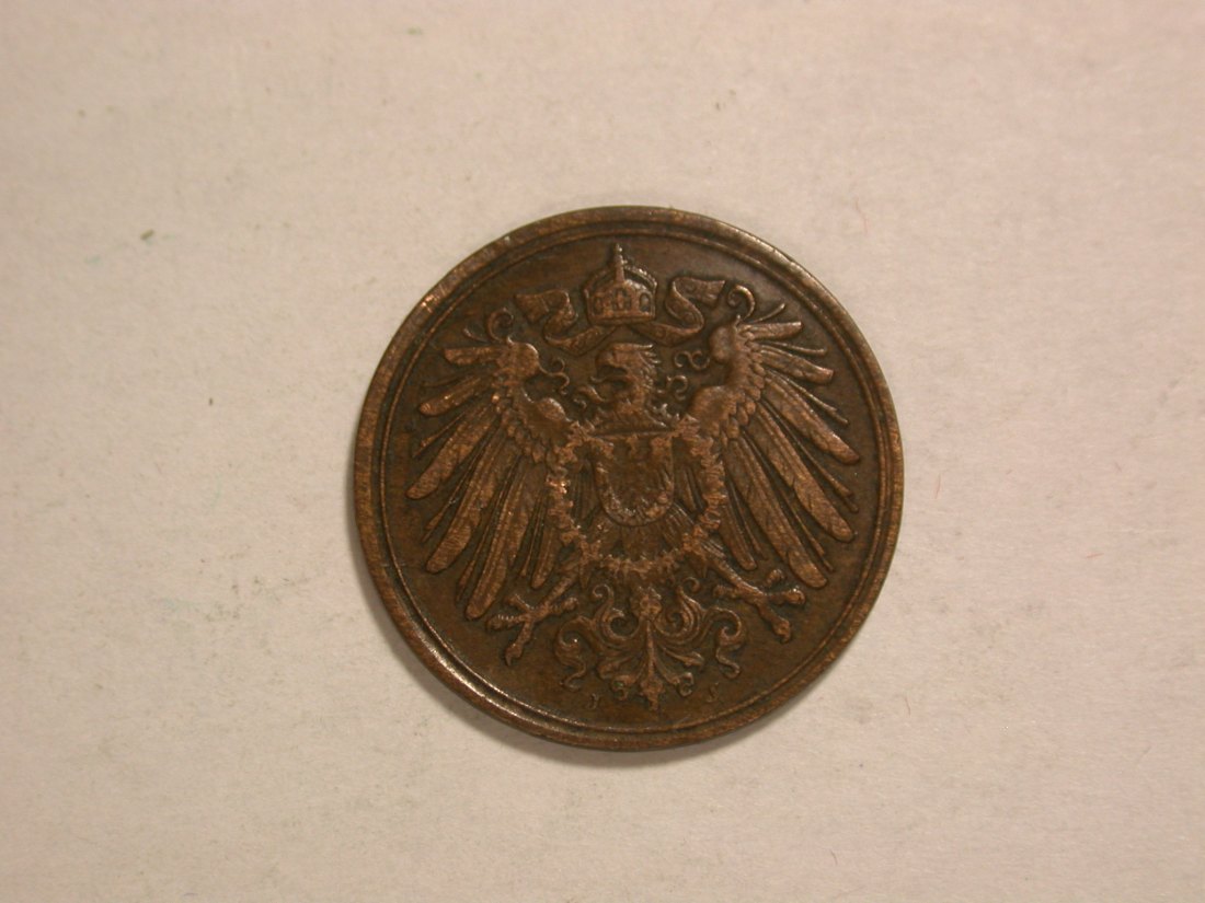  C02 KR 1 Pfennig 1904 J in ss+  Orginalbilder   